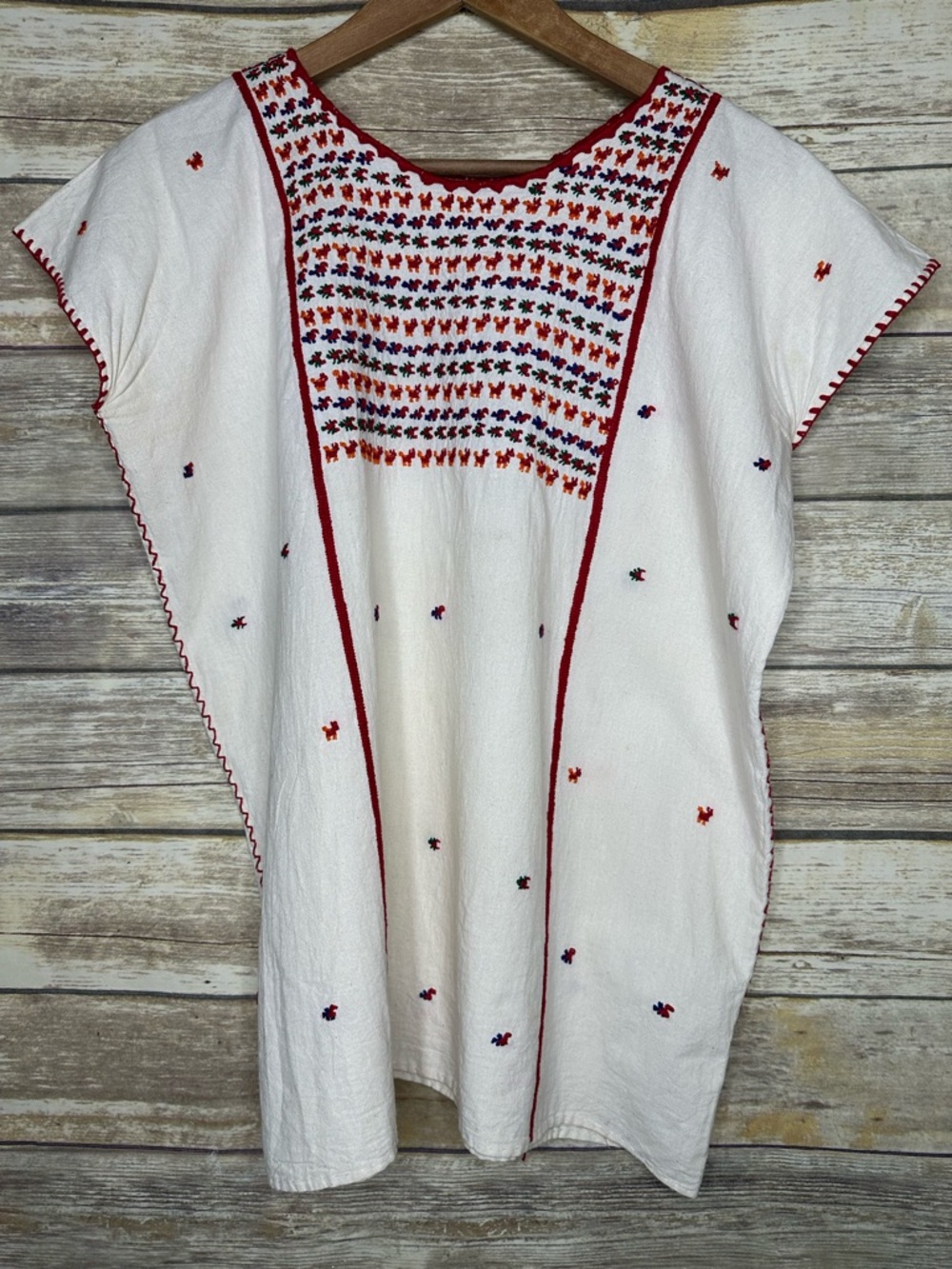 VERA HUIPIL embroidered ethnic blouse one size s/l